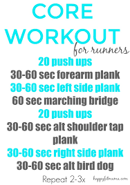 6 core workouts for runners sarah canney