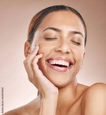 skincare beauty and happiness woman