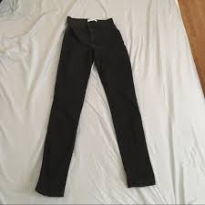 Stylenanda Black Jeans With Frayed Hem Nwt