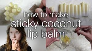ing diy sticky coconut lip balm
