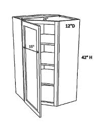 Diagonal Corner Cabinet W24