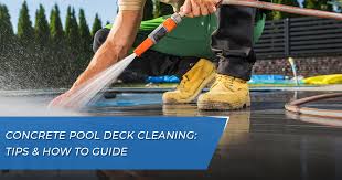 concrete pool deck cleaning how to