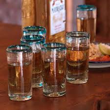 Hand Blown Mexican Tequila Shot Glasses