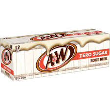 a w zero sugar root beer soda 12 cans