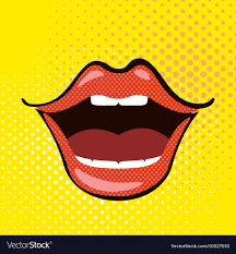 pop art open mouth royalty free vector