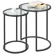 Yaheetech Round Nesting End Table Set