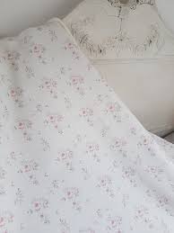 Faded Country Roses On Ivory Linen