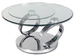 Coffee table glass round top 80cm chrome metal frame. Olympia Round Extending Coffee Table Glass And Chrome Cfs Furniture Uk