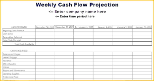 Cash Flow Projection Worksheet Template