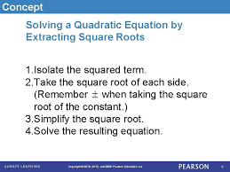 chapter 10 quadratic equations section