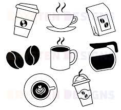 Coffee Icon Pack Digital Png