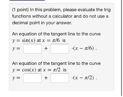 Evaluate The Trig Chegg