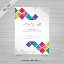 Brochure Template With Squares Vector Free Download