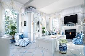 blue and white decor