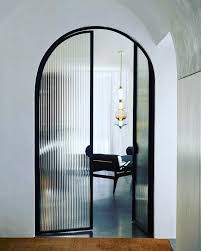 Interior Arched Door With Reeded Glass