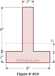 819 inverted t section moment of