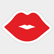 red lips red lips sticker teepublic