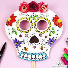 paper plate sugar skull craft for the