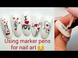 nail art using pen markers from temu