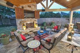 Cypress Patio Cover And Fireplace