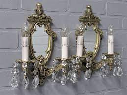 Antique Silver Plate Wall Sconces