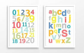 Abc Poster Alphabet Print 123 Wall Art