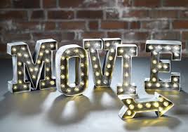 Craft Warehouse Blog Lighted Marquee Letters Movie Room Decor Movie Decor