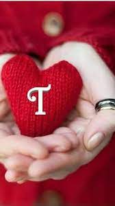 T Letter Love Red Heart Wallpaper