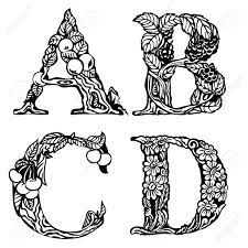 Transform capital and small english letters into creative and easy drawings and revise phonic sound of the letters too. Set Of Letters Of The Alphabet Drawing Vintage Royalty Free Cliparts Vectors And Stock Illustration Image 33880890