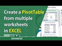 create a pivottable in excel using