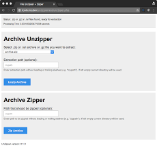 php unzipper extract zip rar archives