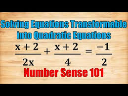 Solving Equations Transformable Into