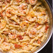 creamy mozzarella shrimp pasta julia
