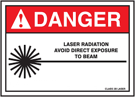 laser radiation avoid exposure to beam