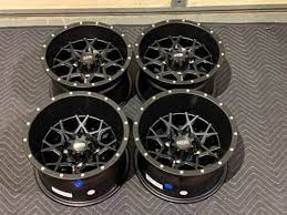 itp hurricane aluminum atv wheels set