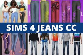 33 sims 4 jeans cc skinny baggy