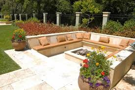 Sunken Seating Area With Fire Pit