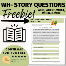 wh short story questions freebie