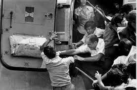 Embassy in saigon, trying to reach evacuation helicopters as . April 30 The Fall Of Saigon Workplace Psychology