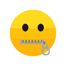 zipper mouth face joypixels sticker