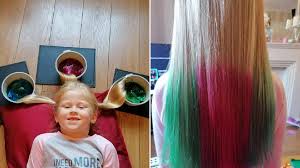 Drape an old towel around your child's shoulders to protect their clothes. People Are Creating Amazing Dip Dyed Hair With Just Tissue Paper And Water Metro News