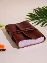 pure leather covered diary with