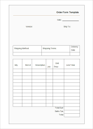 43 Blank Order Form Templates Pdf Doc Excel Free