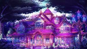No program windows block it from view. Fantasy Lovely House Artwork Blue Pink Wallpapers Hd Desktop And Mobile Backgrounds
