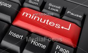 Word Minutes On Keyboard Stock Image Rs1120542008