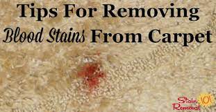 removing blood stains from carpet