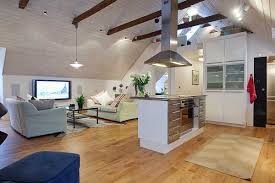 homes with exposed wooden beams are