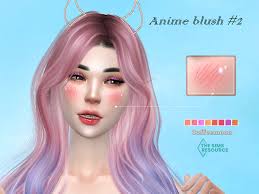 the sims resource anime blush n2