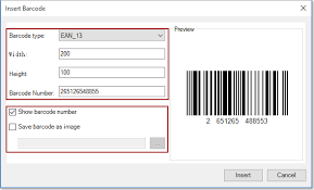 how to insert barcode easily in word