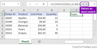 ms excel how to use the vlookup